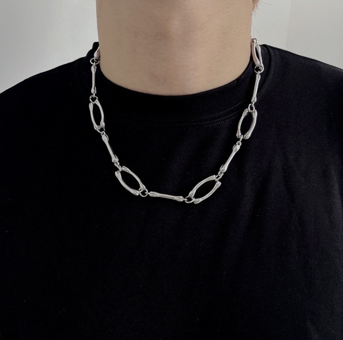 JIN ACC 連結肋骨造型(項鍊)  鈦鋼 骨頭造型 項鍊 配件 飾品