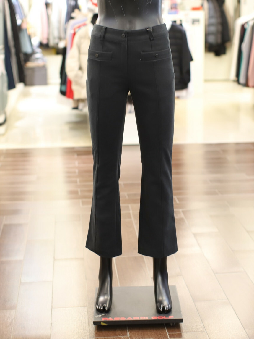 女 303M 韓國Passardi 高球品牌正品/春秋冬款 帥氣線條印花標誌 修身靴型長褲/高爾夫球褲