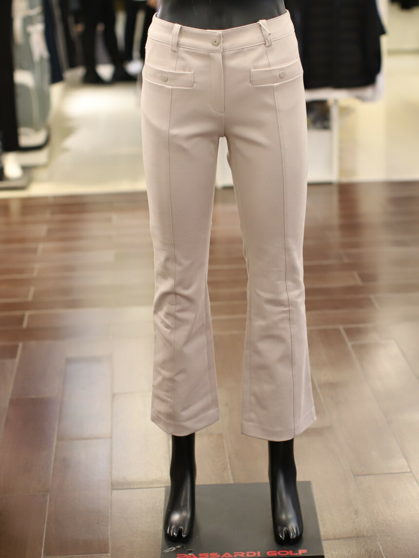 女 303M 韓國Passardi 高球品牌正品/春秋冬款 帥氣線條印花標誌 修身靴型長褲/高爾夫球褲