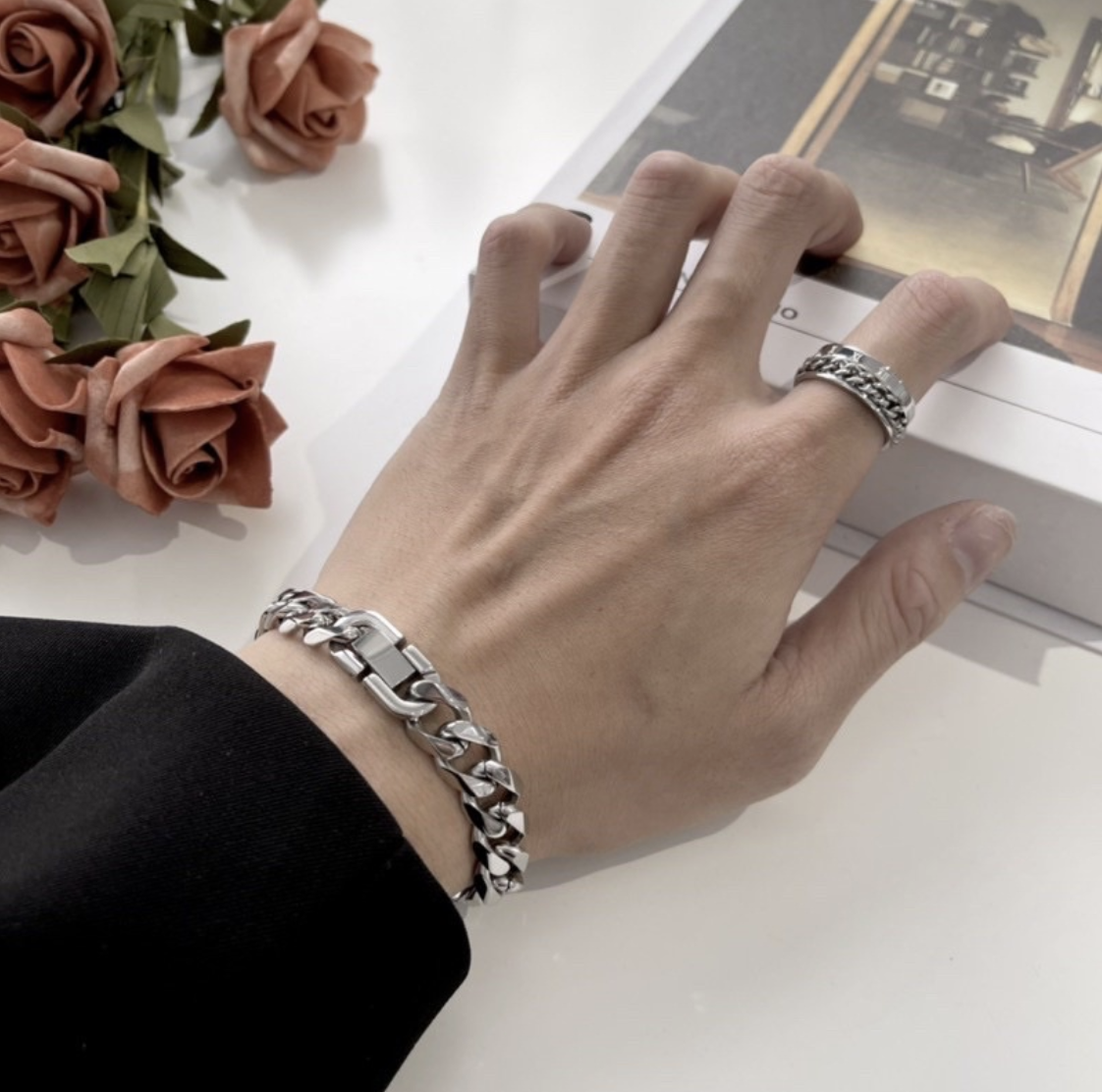 JIN ACC 平價盒裝飾品 安全扣古巴手鍊 古巴手鍊 安全扣 設計 造型 手鍊 手環 飾品