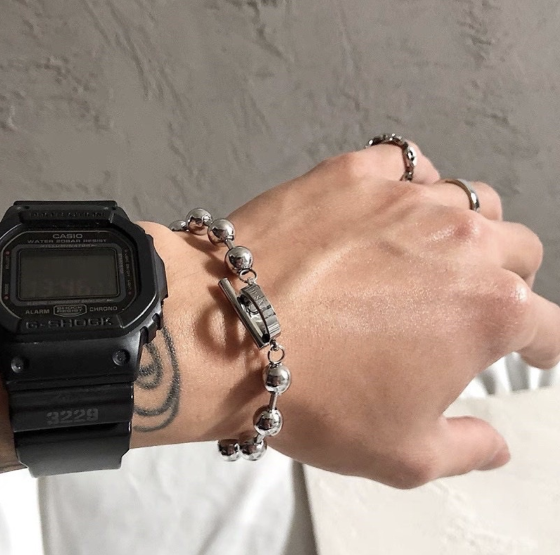 JIN ACC 鈦鋼OT扣圓珠串接手鍊 手鍊 飾品 配件 手環