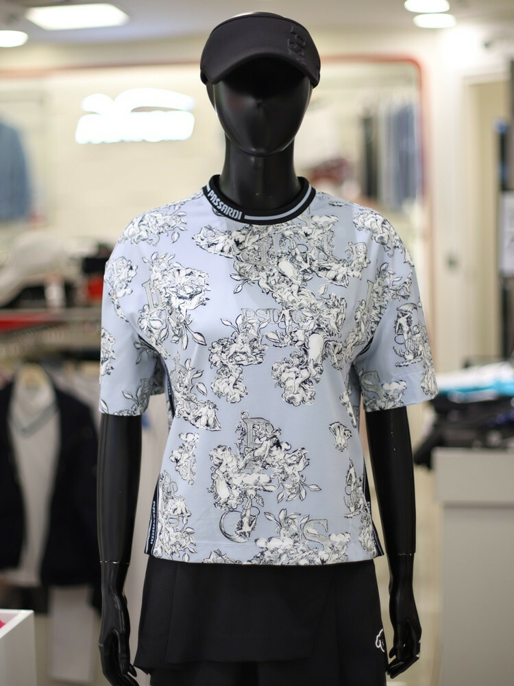 女 303M 韓國Passardi 高球品牌正品折扣/春夏秋款 印花時尚花卉圖騰氣質短袖T恤長袖/高爾夫球衣 雜誌熱銷款