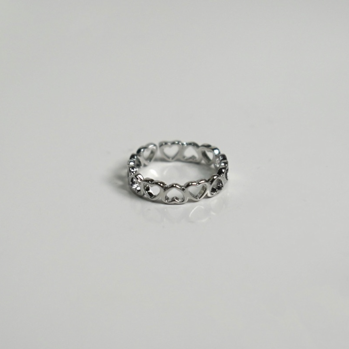 JIN ACC （愛心系列）可調戒圍 造型戒指- 正反交叉愛心