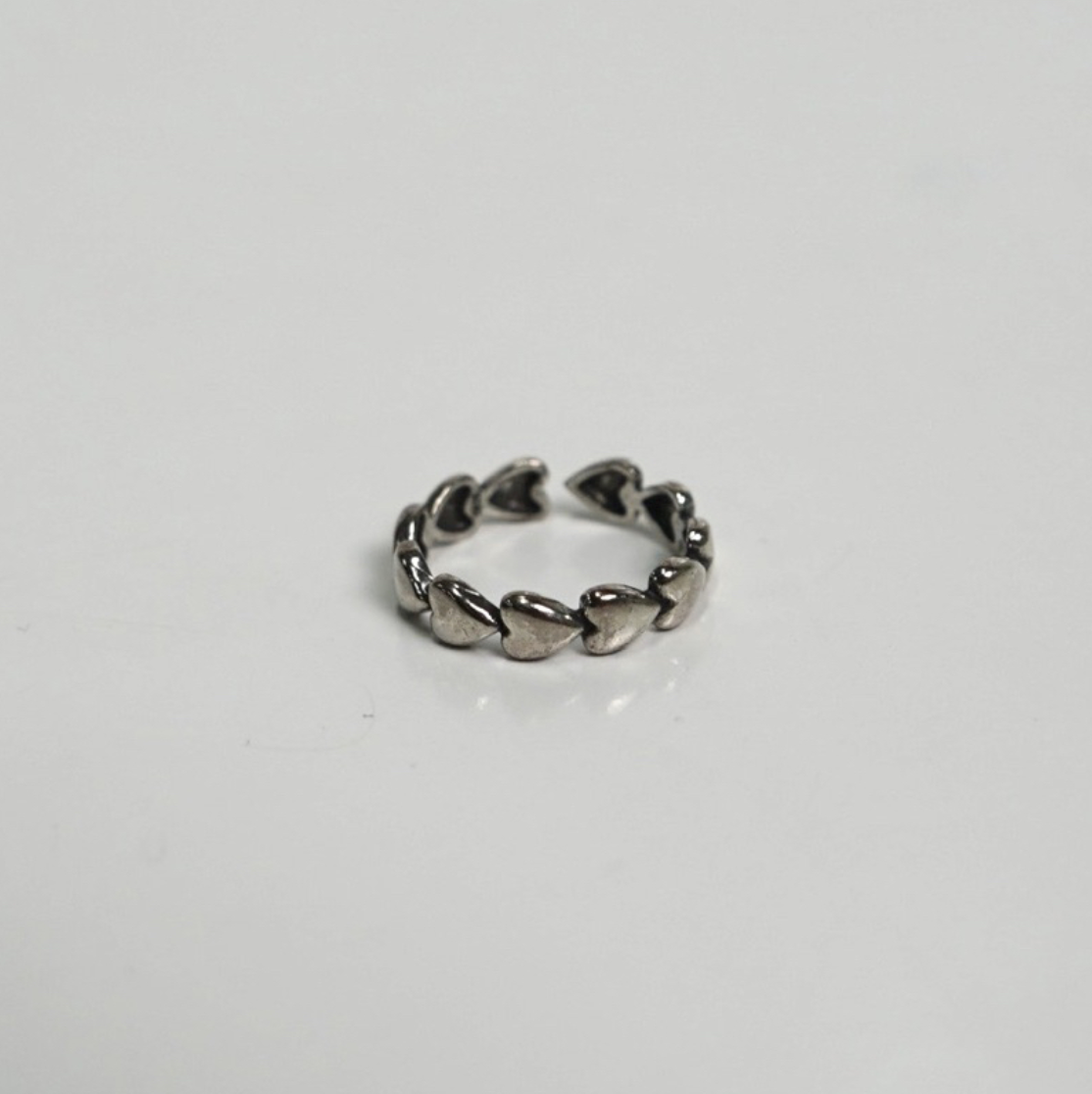 JIN ACC （愛心系列）可調戒圍 造型戒指- 愛心連結