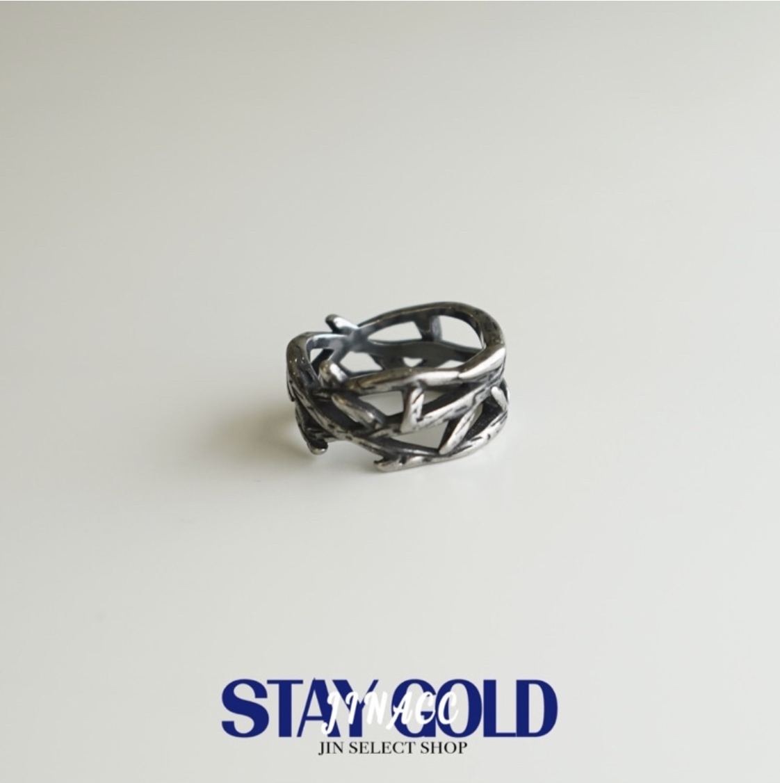 JIN ACC 盒裝 平價飾品 荊棘 纏繞 不規則 戒指 飾品 搭配