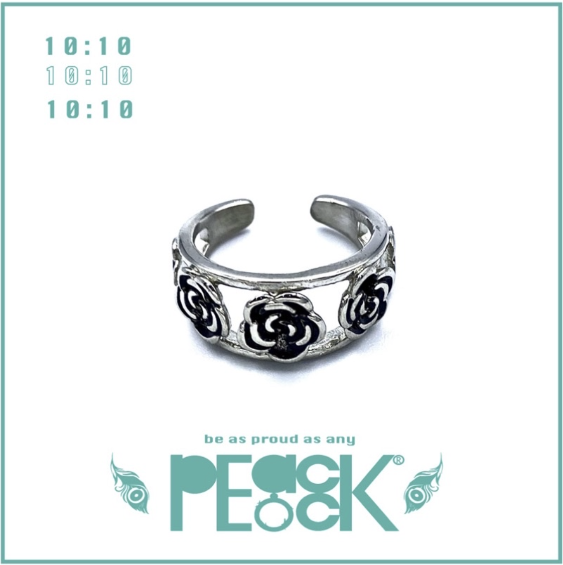 設計品牌 PCOK.Studio 簍空滿版玫瑰雕花作舊戒指 戒指 雕花 刻印 簍空 玫瑰 飾品 配件