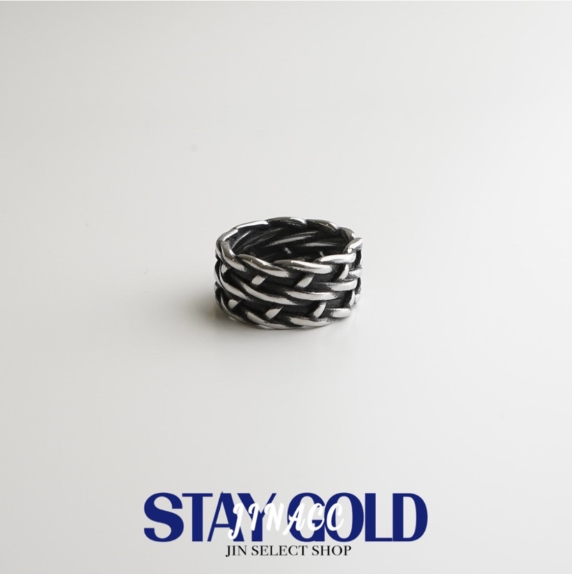 JIN SELECT 盒裝 平價飾品 做舊麻繩戒指 麻花 麻花戒指 戒指 飾品