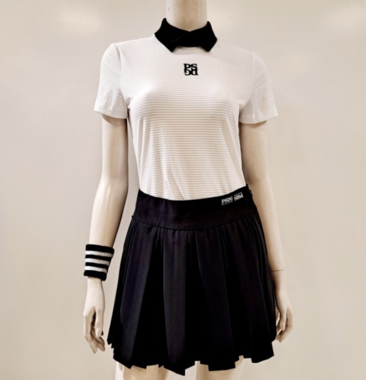 女 303M韓國Passardi 高球品牌正品折扣/春夏秋款 高腰皺摺百褶裙裙褲/高爾夫球衣 雜誌熱銷款