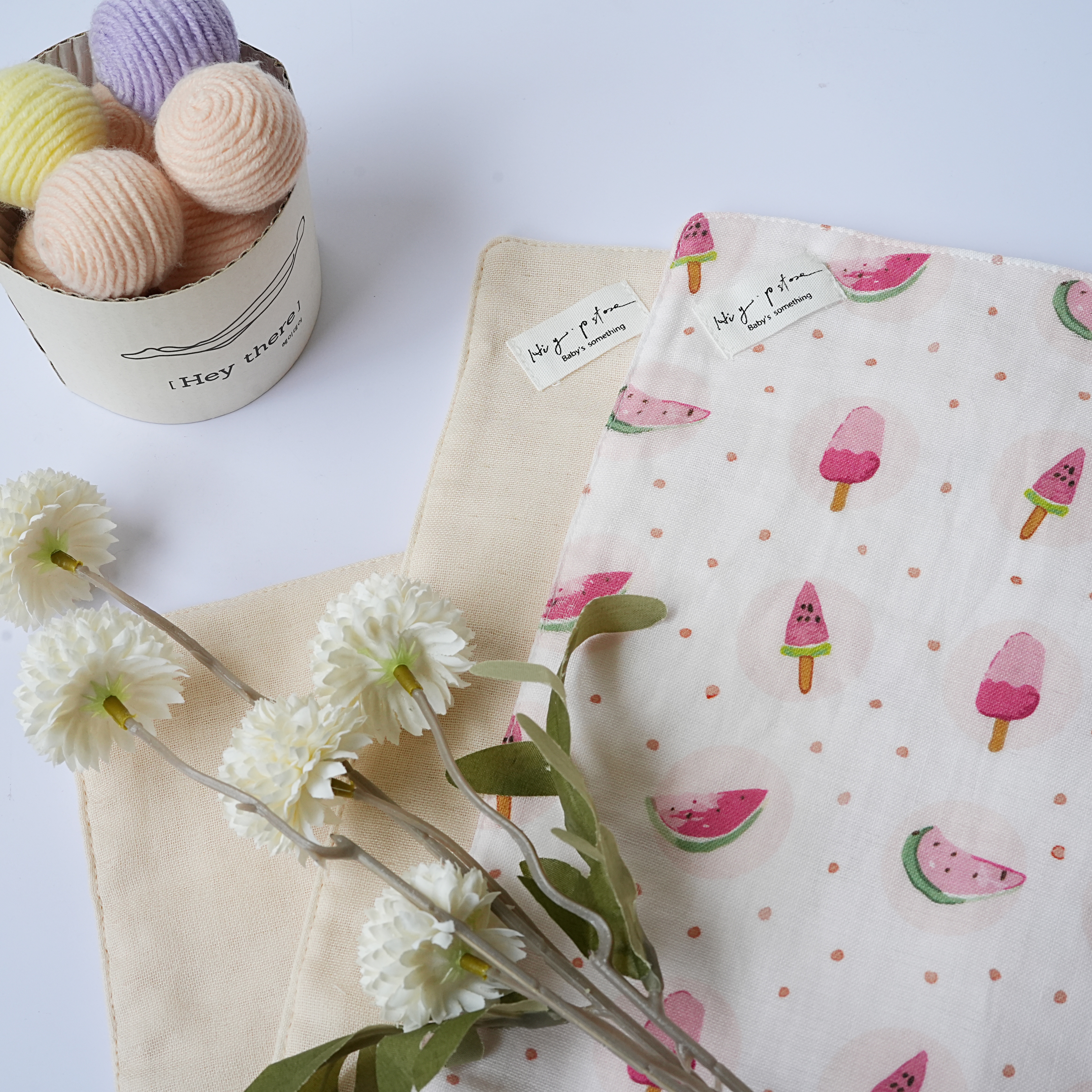 Hi Y.P store-拍嗝巾-獨家設計款-西瓜棒棒冰（2件組)