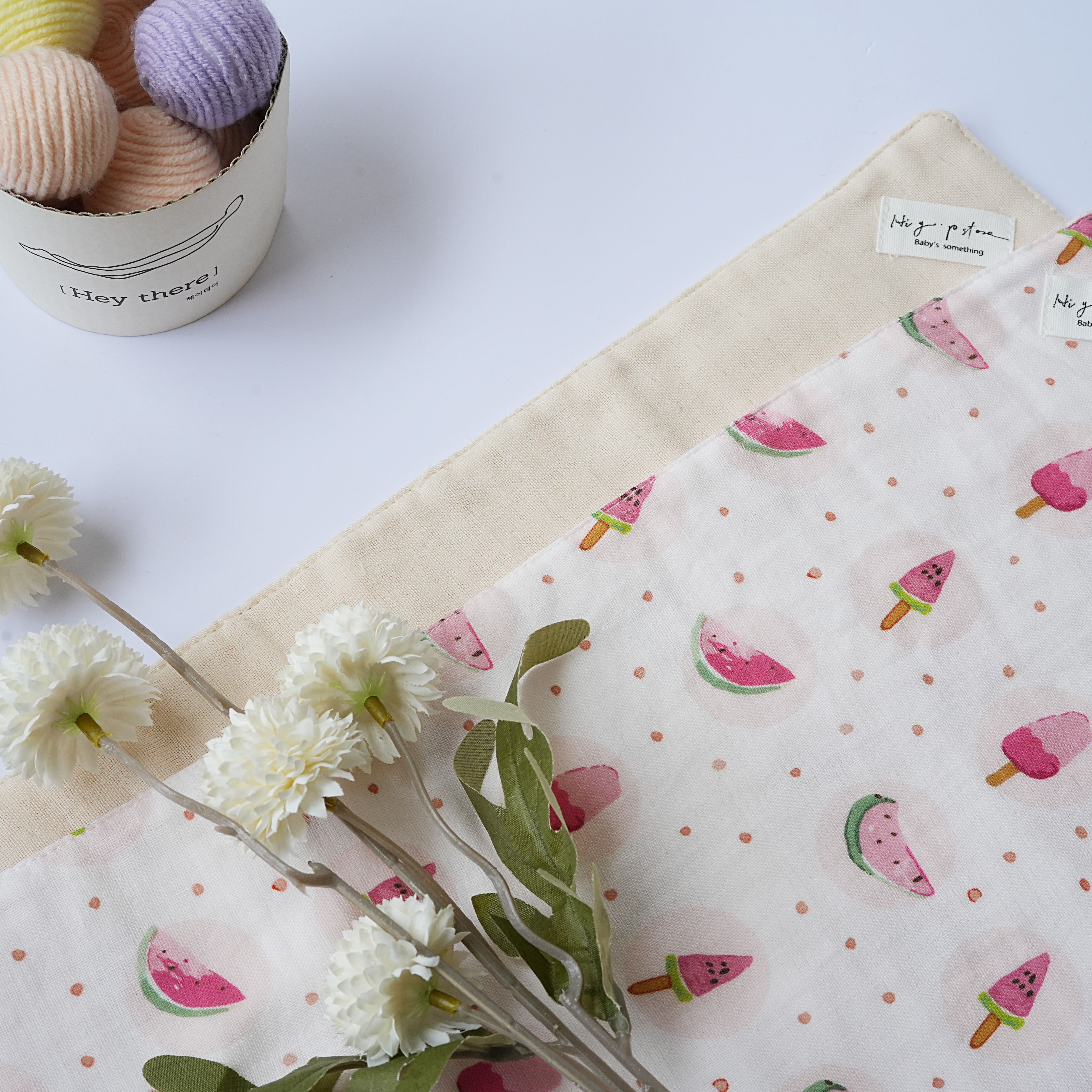 Hi Y.P store-拍嗝巾-獨家設計款-西瓜棒棒冰（2件組)