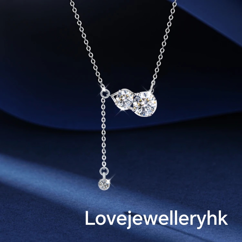 莫桑鑽葫蘆頸鍊   N1.5C001