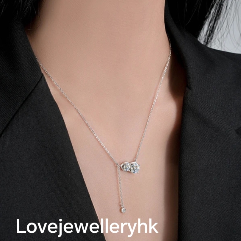 莫桑鑽葫蘆頸鍊   N1.5C001