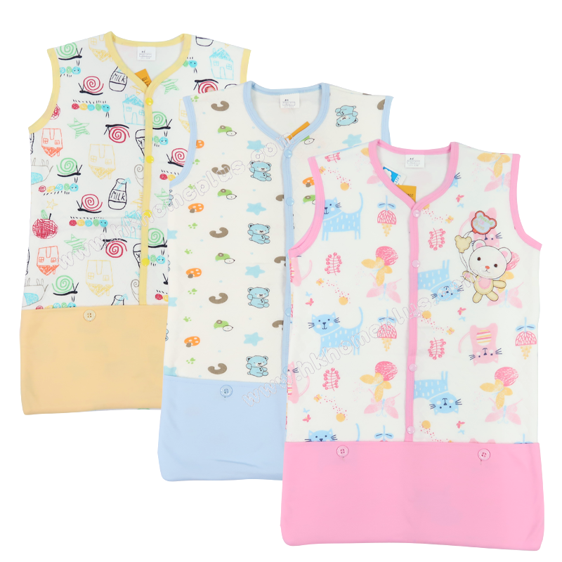 Koma Land: 嬰兒印花夾絲細背心長袍連睡袋 BE4001