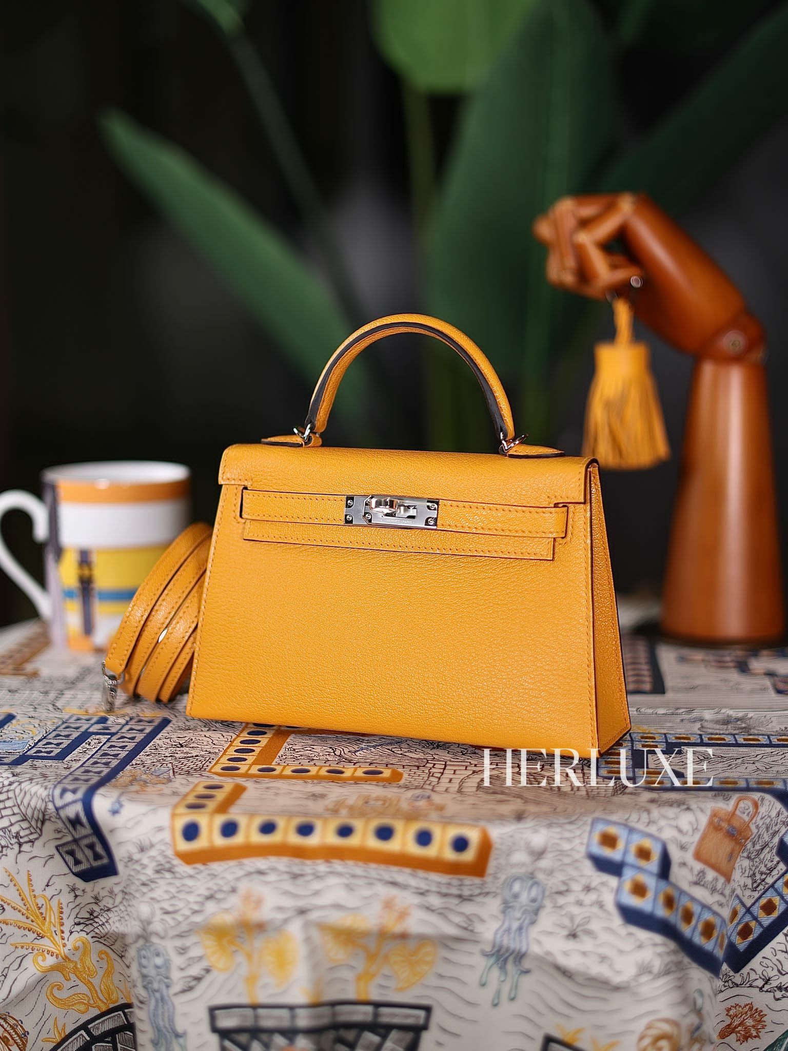 Kelly mini II 9U moutarde ck chevre B