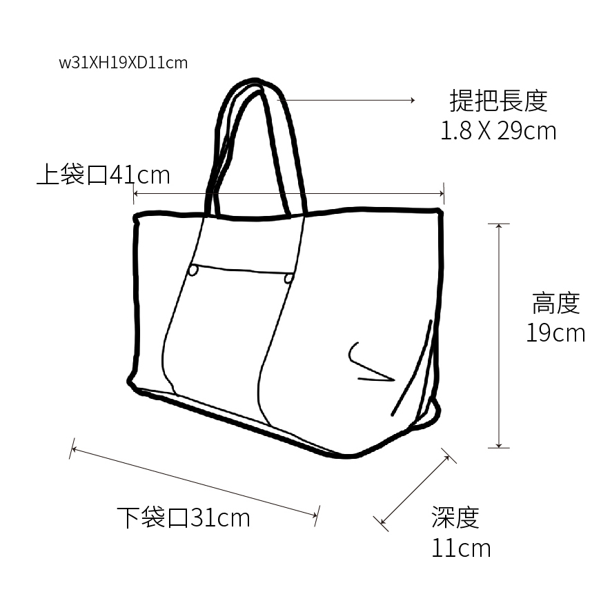 méng阿萌 軍綠色手提包正面展示，14盎司水洗加密帆布材質，搭配蘑菇LOGO與豬鼻子青古銅撞釘設計