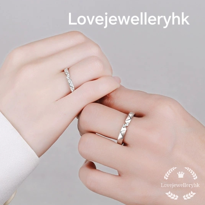 莫桑鑽情侶對戒    R034