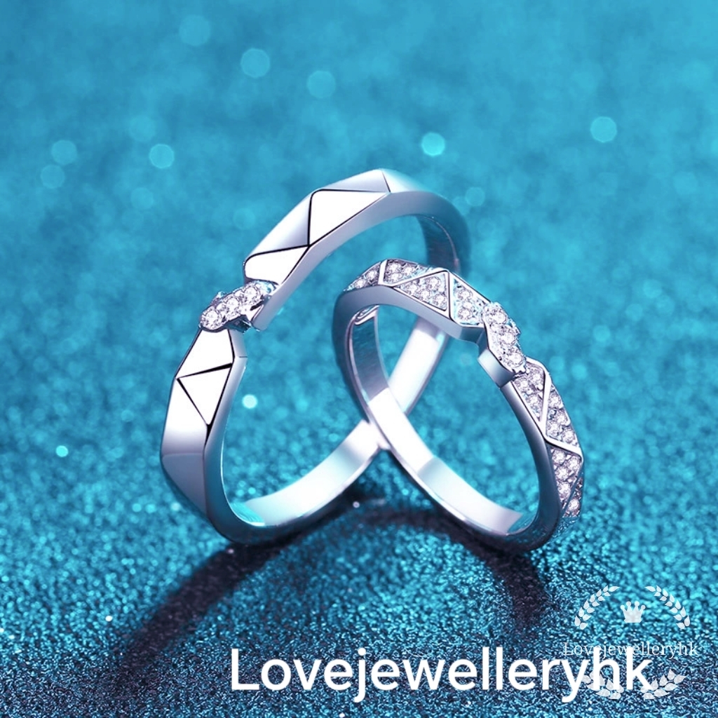 莫桑鑽情侶對戒    R034