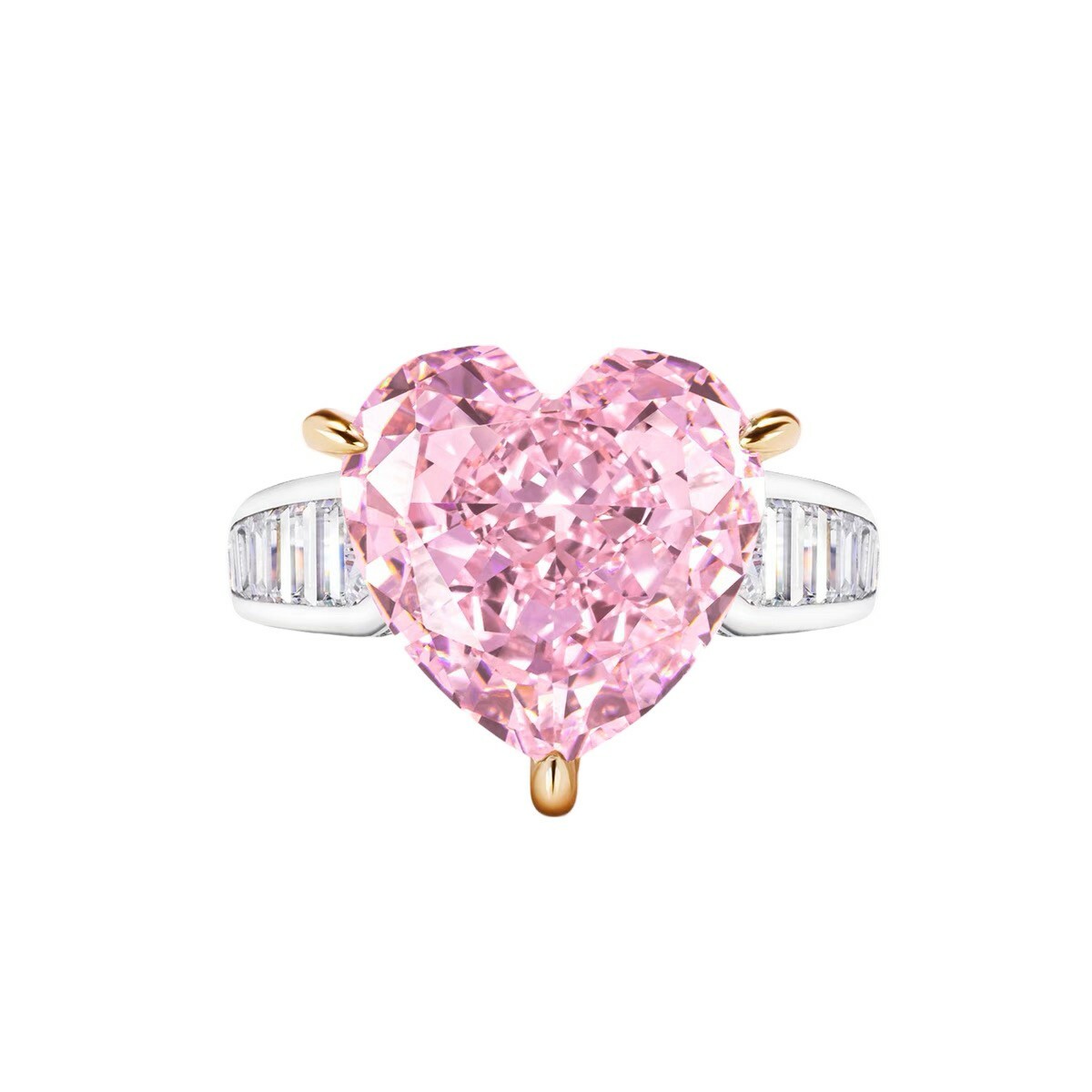 心心相印心型粉色  925銀戒指