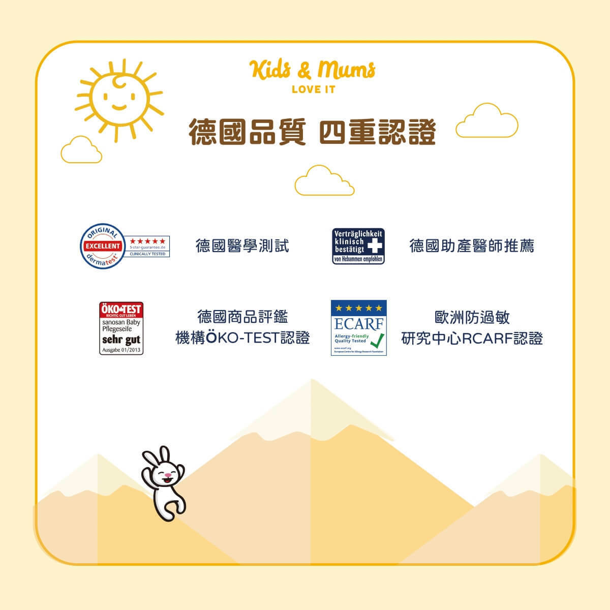 3歲以上的兒童，活動力增加，推薦使用專為兒童設計的肌膚護理產品。珊諾兒童系列-洗髮沐浴露，洗髮精沐浴乳二合一，能深層潔淨，同時溫和呵護，敏弱肌適用