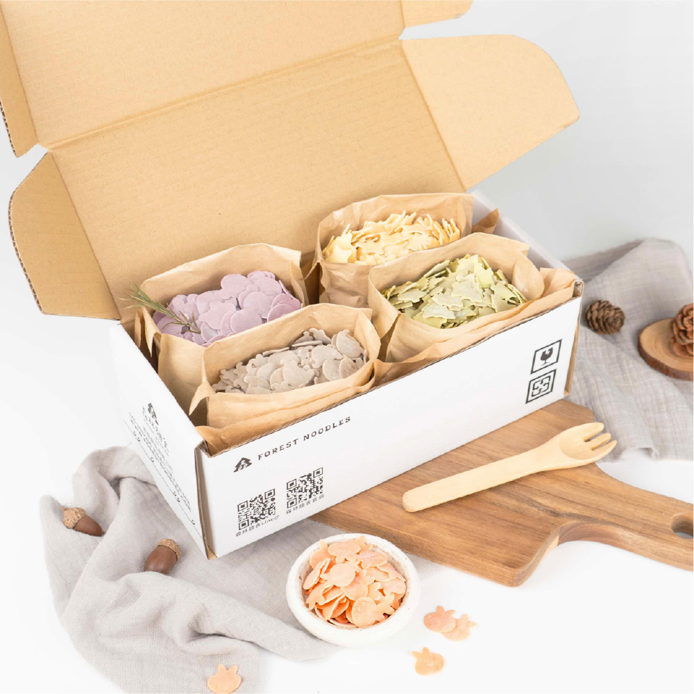 森林無塑｜森林星星麵｜1盒｜4包入｜免運