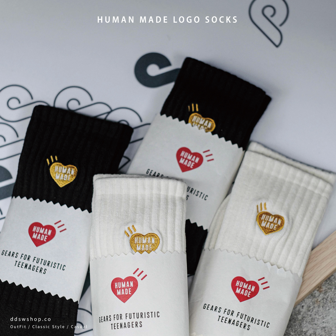 Human Made 刺繡愛心Logo襪 長襪 中筒襪