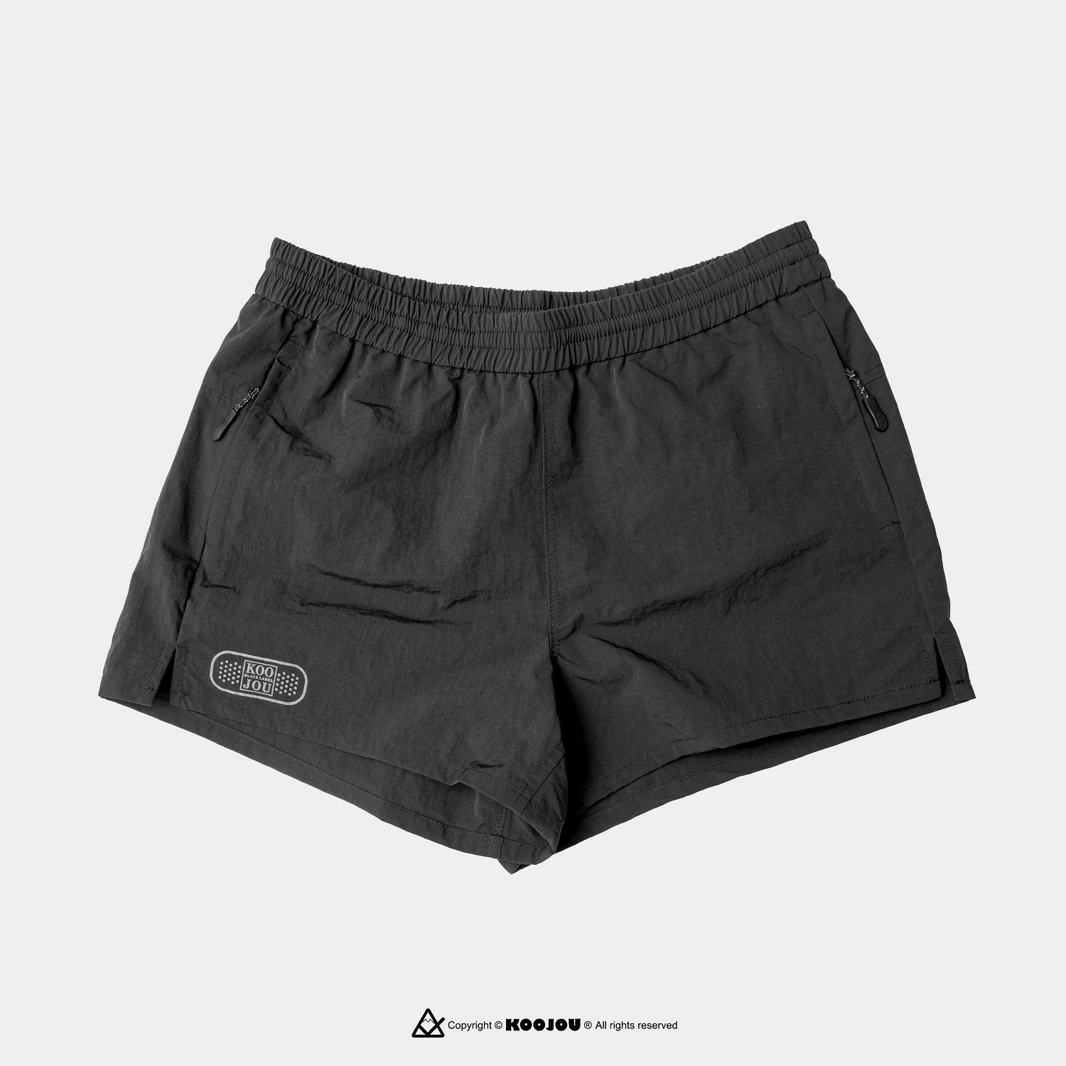 KID ® KOOJOU 黑標反光OK繃短版尼龍短褲