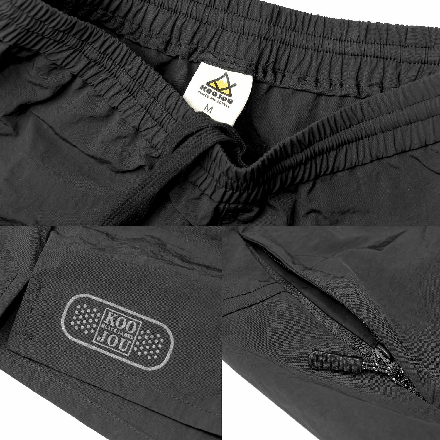 KID ® KOOJOU 黑標反光OK繃短版尼龍短褲