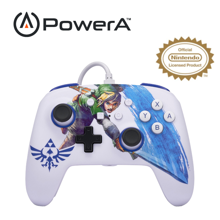 【PowerA】|任天堂官方授權|增強款有線遊戲手把(1526548-01)- 薩爾達大師之劍
