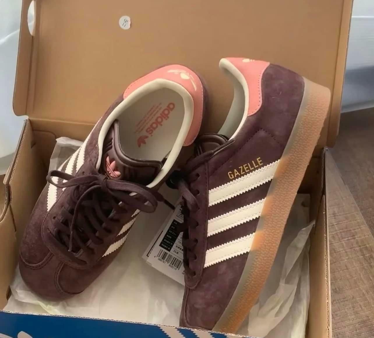 Adidas gazelle 棕粉