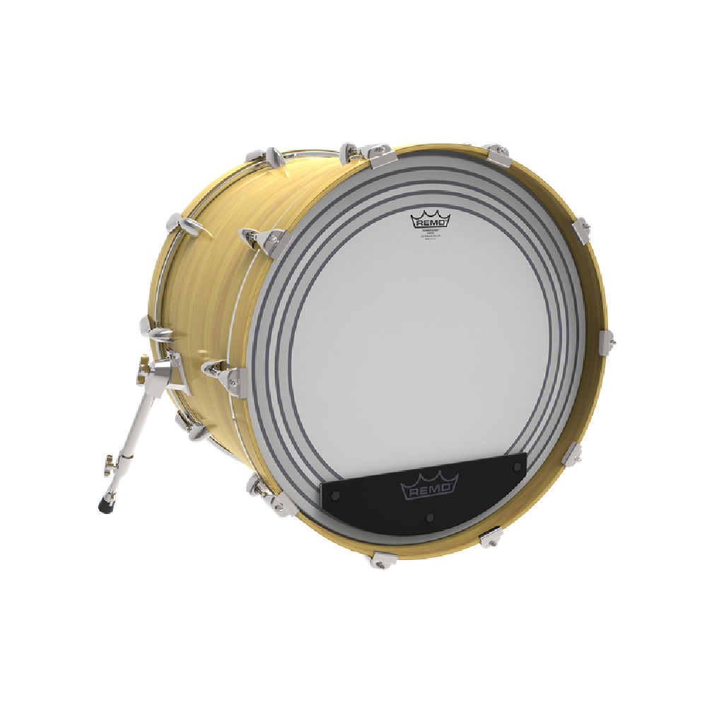 Remo REMO / Powersonic 雙層7-mil + 5-mil +減震環大鼓鼓皮 (透明/霧面)(多種尺寸可選) 第 4 張圖片｜三峽鼓 / 打擊