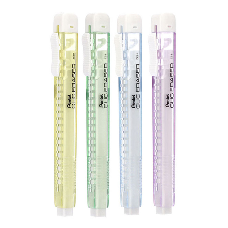 【Pentel】ZE81 晶透自動塑膠擦/替芯