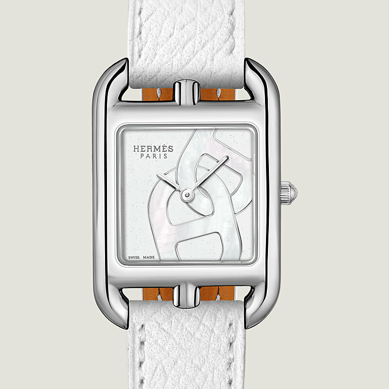 全新Hermes 手錶 W056663WW00 白色EPSOM皮錶帶 CAPE COD WATCH SMALL MODEL 31MM #BRAND NEW #香榭站正品