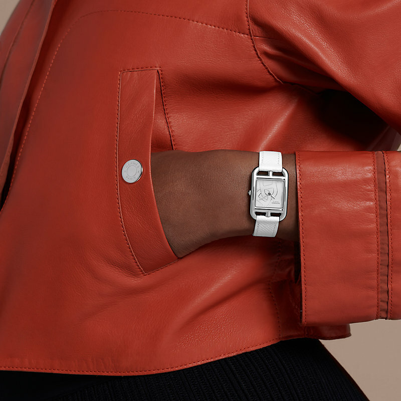 全新Hermes 手錶 W056663WW00 白色EPSOM皮錶帶 CAPE COD WATCH SMALL MODEL 31MM #BRAND NEW #香榭站正品