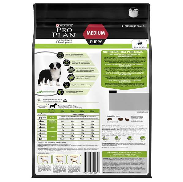 Pro Plan Medium Puppy Dry Food - Healthy Growth & Development - Chicken Flavour．2.5kg/15kg