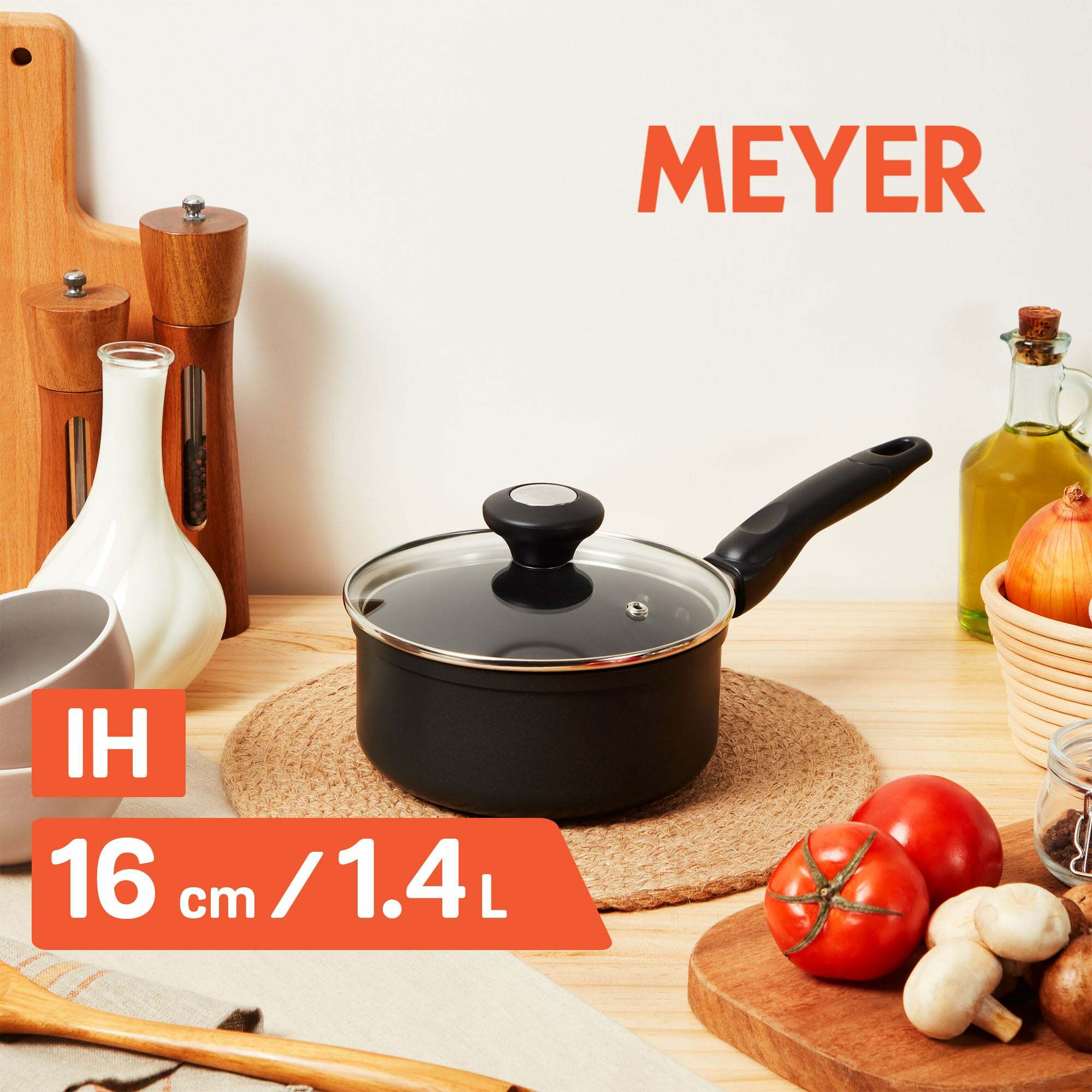《MEYER 酷樂系列》IH易潔內外不沾鍋 16CM單柄湯鍋