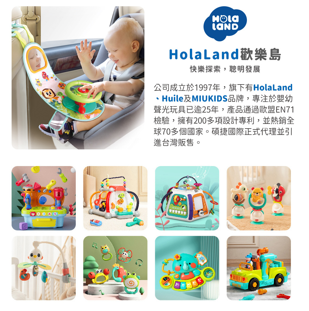 HolaLand歡樂島 聲光趣味方向盤 感統玩具