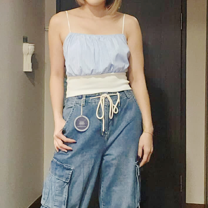 AB226吊帶束腰背心