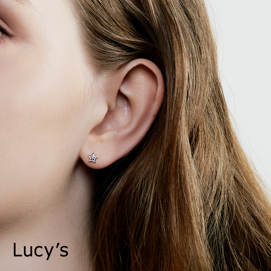 *925純銀〔輕銀系列〕星點 耳環 (108348)