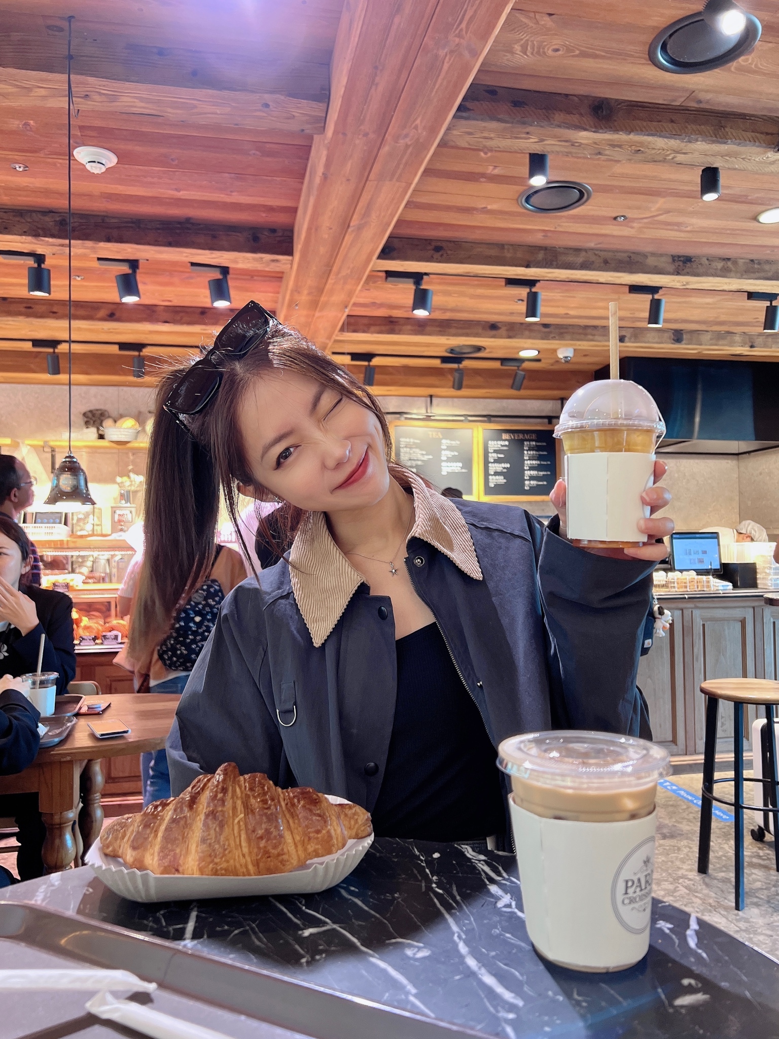 麻豆私物！日牌感極美深藍撞色風衣外