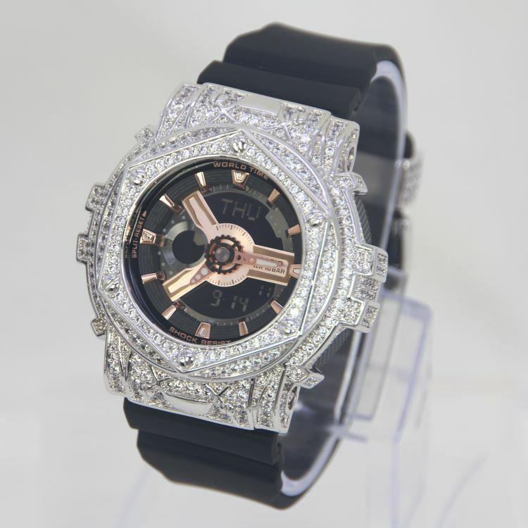 銀色 改裝手錶 BA-110RG-1A - Rokkaku