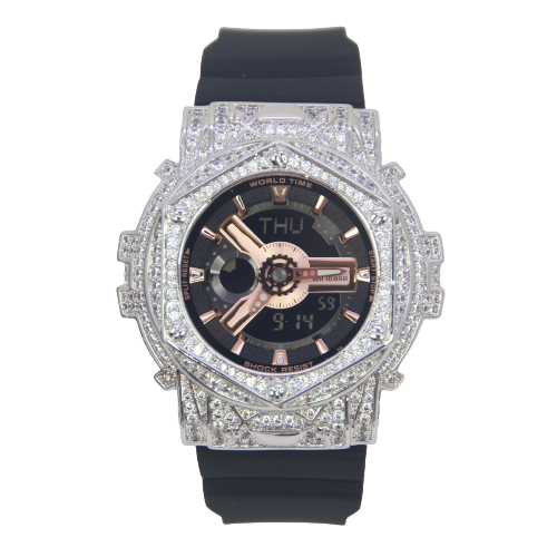 銀色 改裝手錶 BA-110RG-1A - Rokkaku