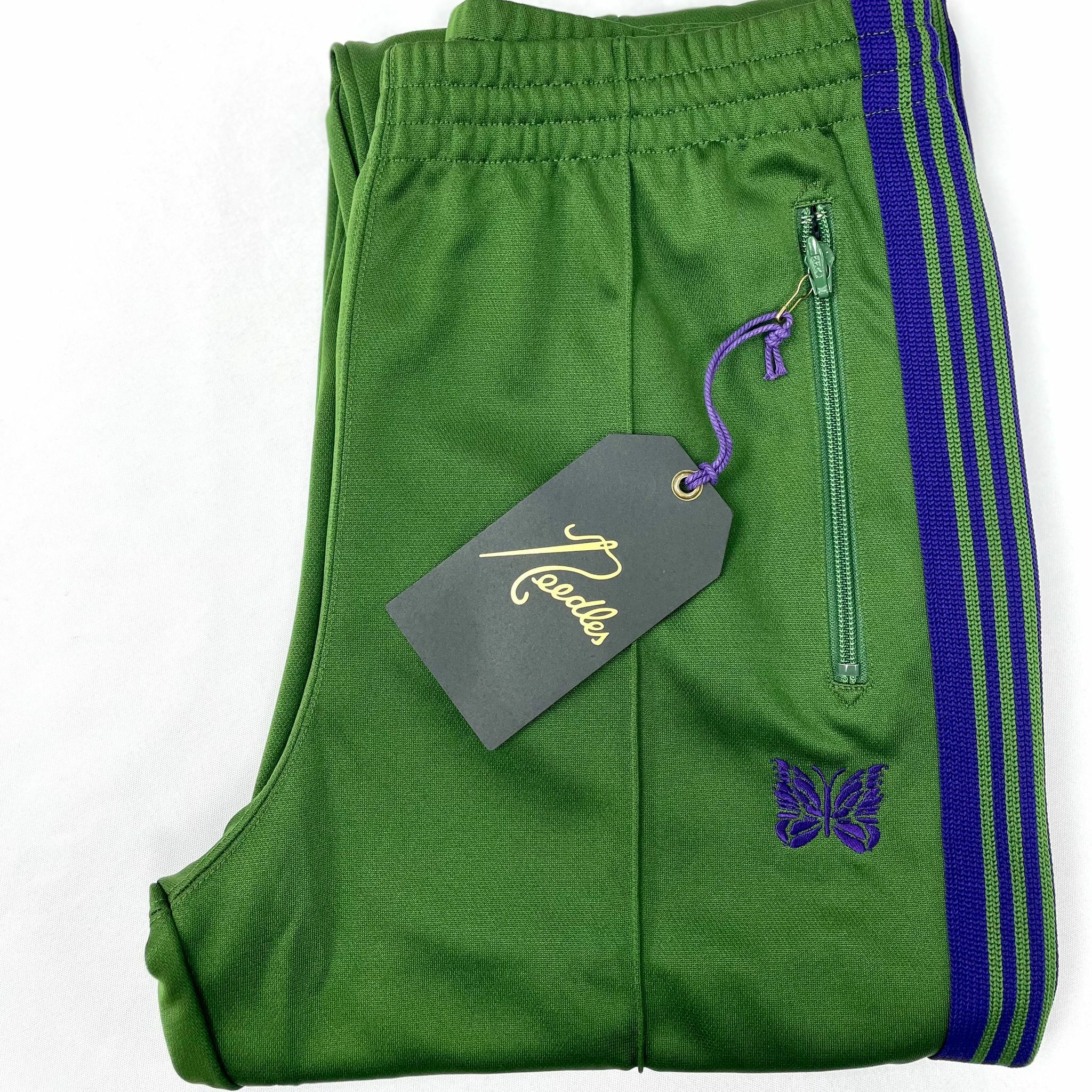 (Instock)NEEDLES TRACK PANT - POLY SMOOTH Green (S size)