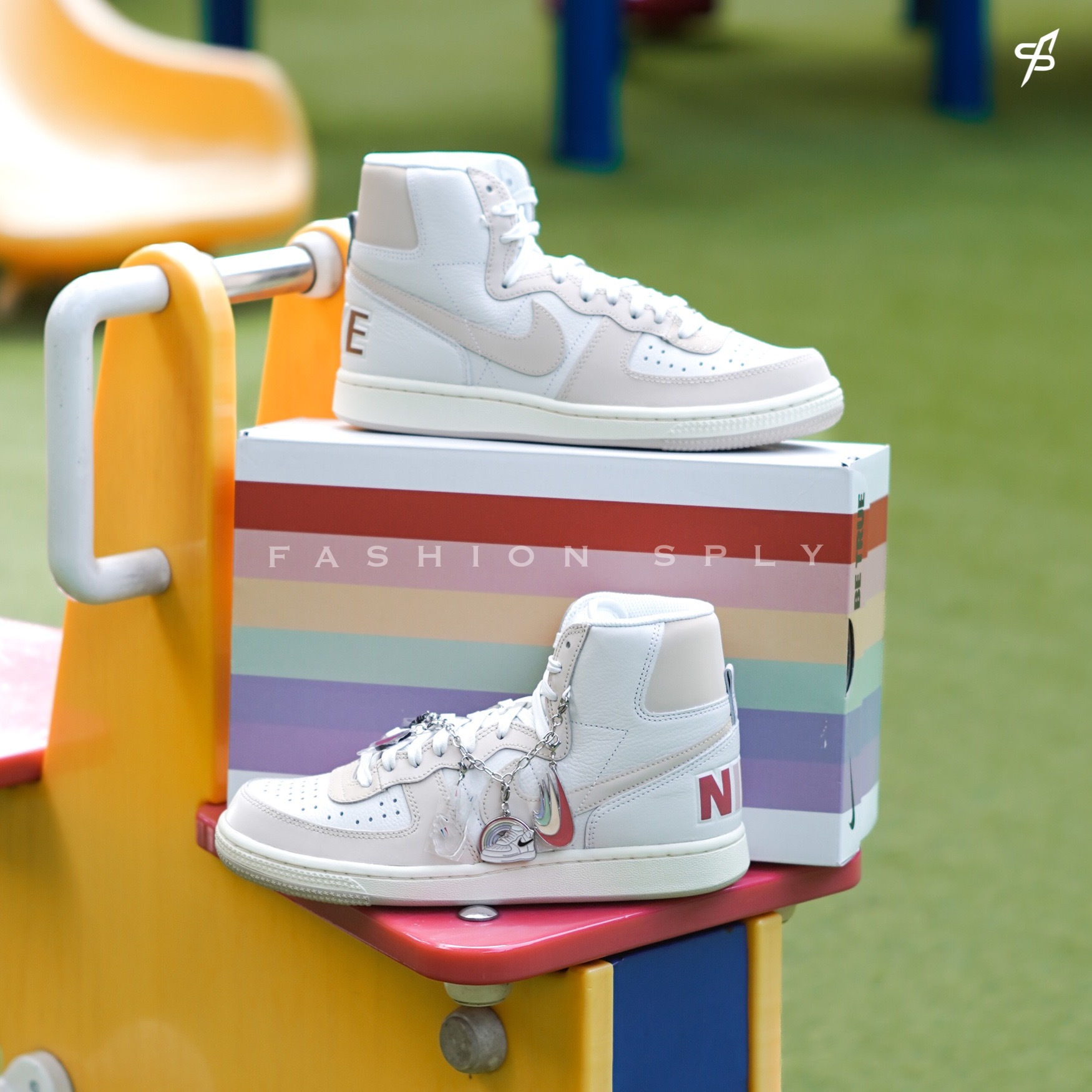 Nike Terminator High Be True 奶茶 彩虹吊飾 FD8638-100