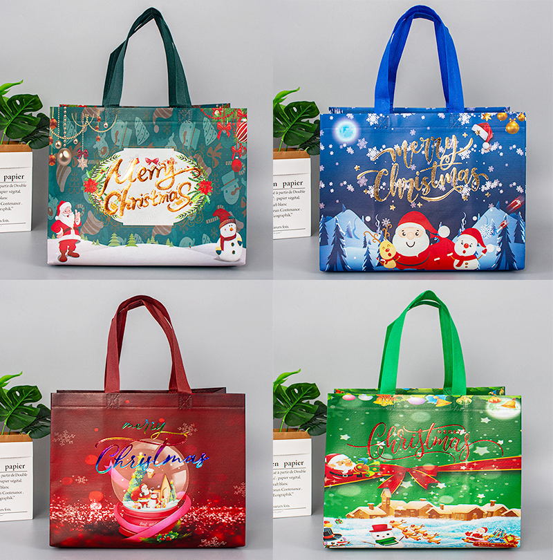 現貨區 聖誕節手提袋覆膜無紡布袋 C9512