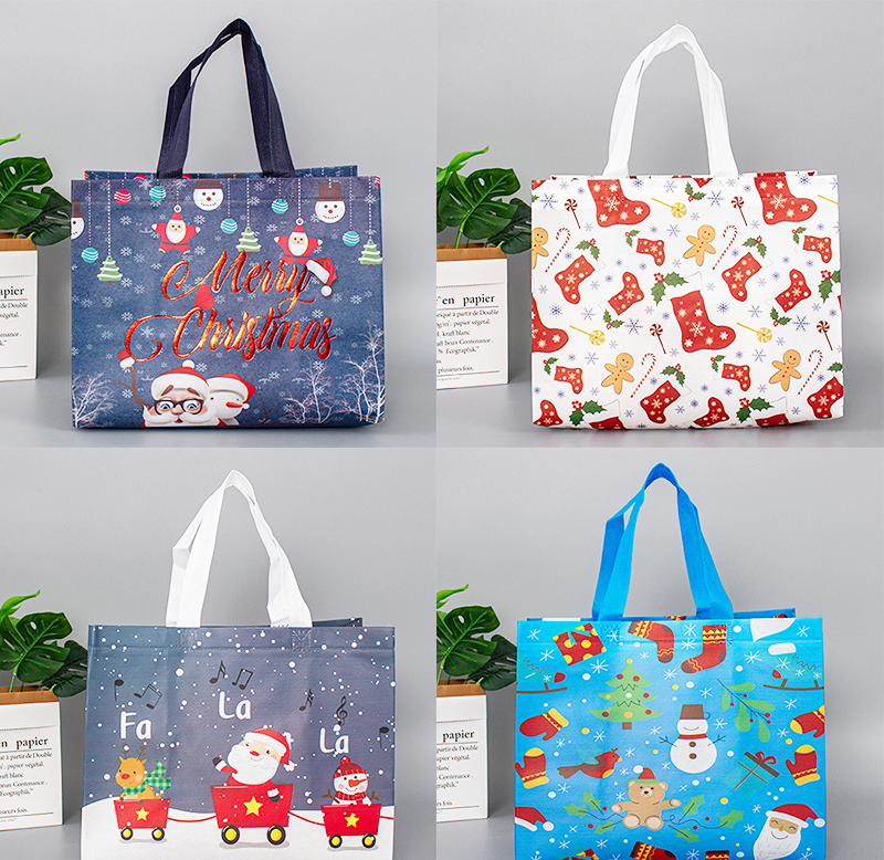 現貨區 聖誕節手提袋覆膜無紡布袋 C9512
