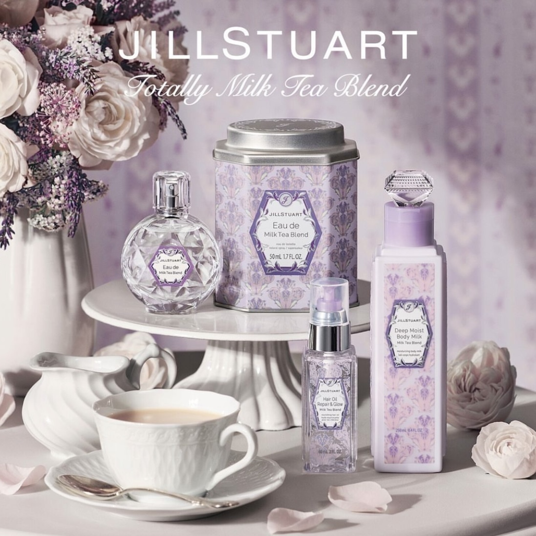 [限定] JILL STUART Deep Moist&nbsp;Body Milk&nbsp;Milk Tea Blend / Hair Oil&nbsp;Repair & Glow&nbsp;Milk Tea Blend 暖暖茶香&薰衣草氣味身體產品