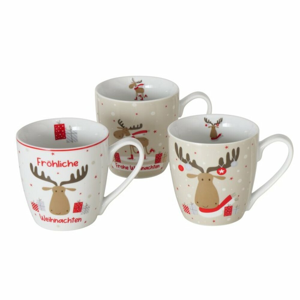 德國Boltze 麋鹿馬克杯3入