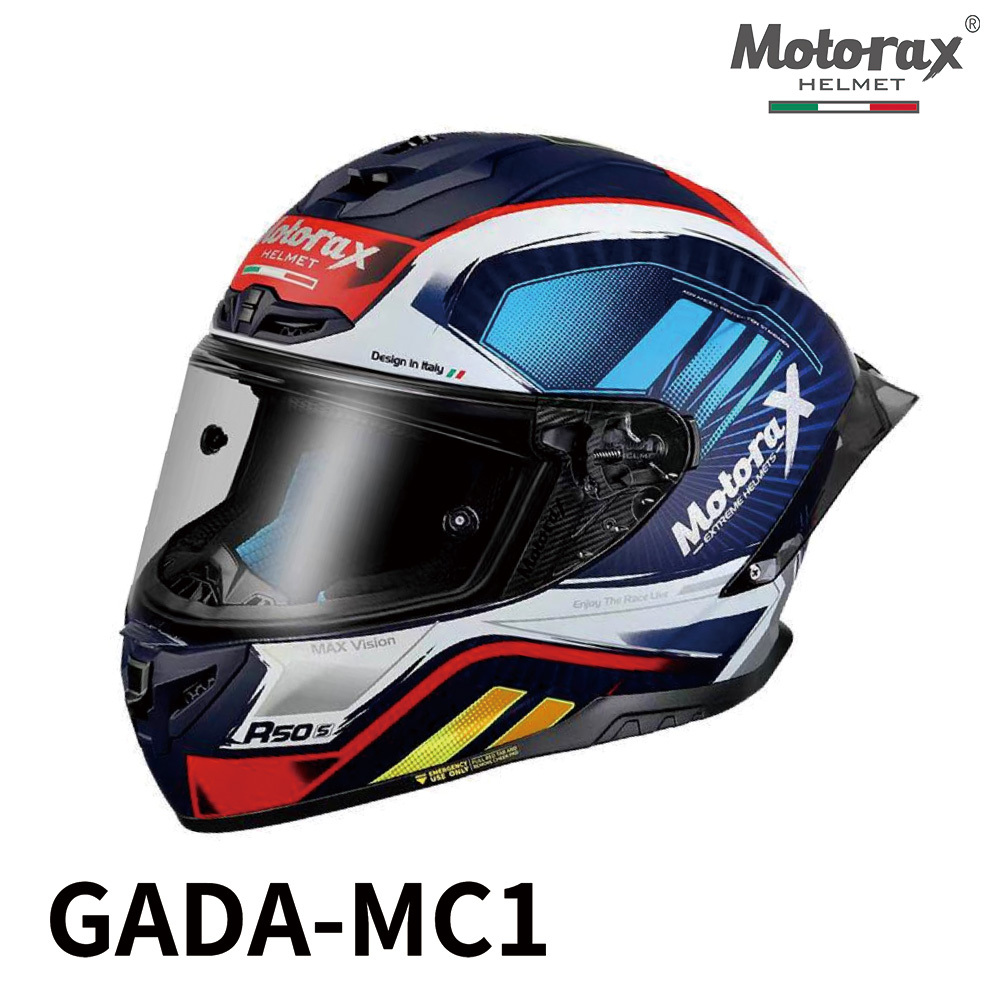 MOTORAX 摩雷士 R50S GADA 磨砂-紅藍黃 MC1
