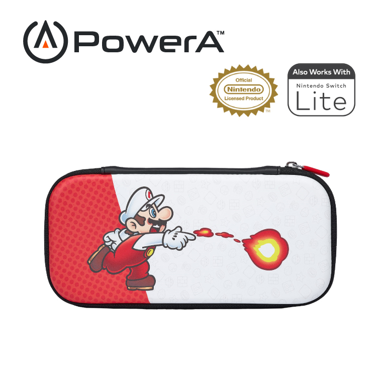 【出清特惠】【PowerA】|任天堂官方授權|輕便薄型收納包(1526551-01)-火焰瑪利歐