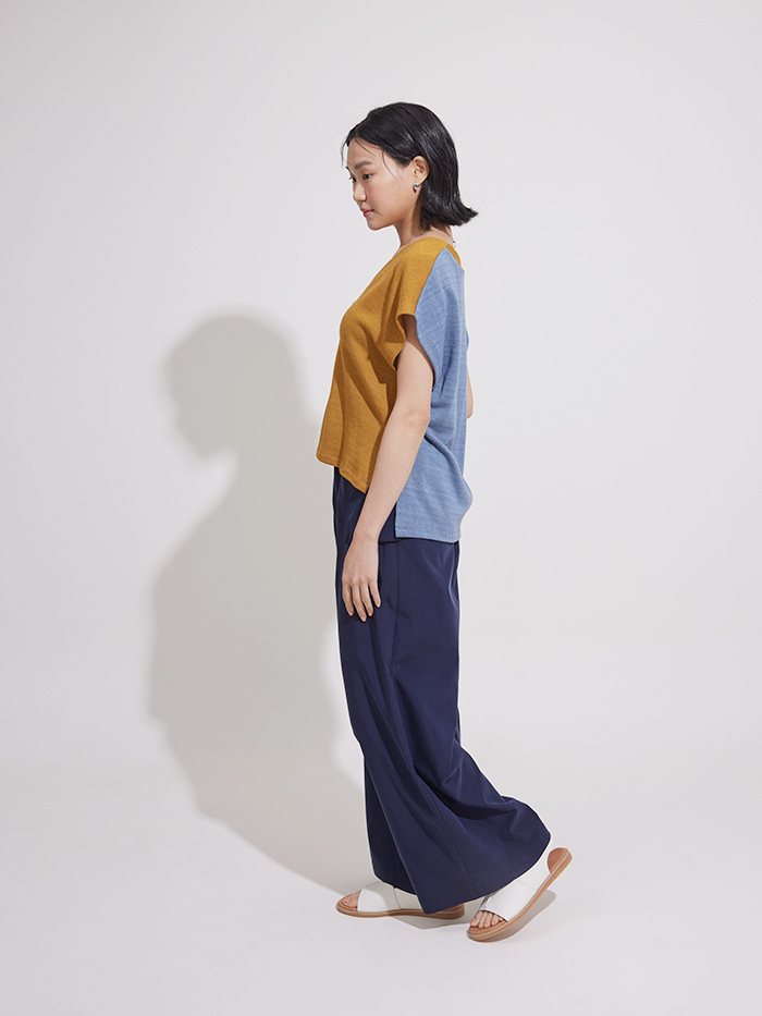 日夜針織V領罩衫-清晨光